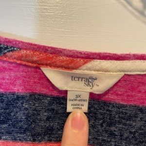 Terra & Sky 3X bright striped shirt